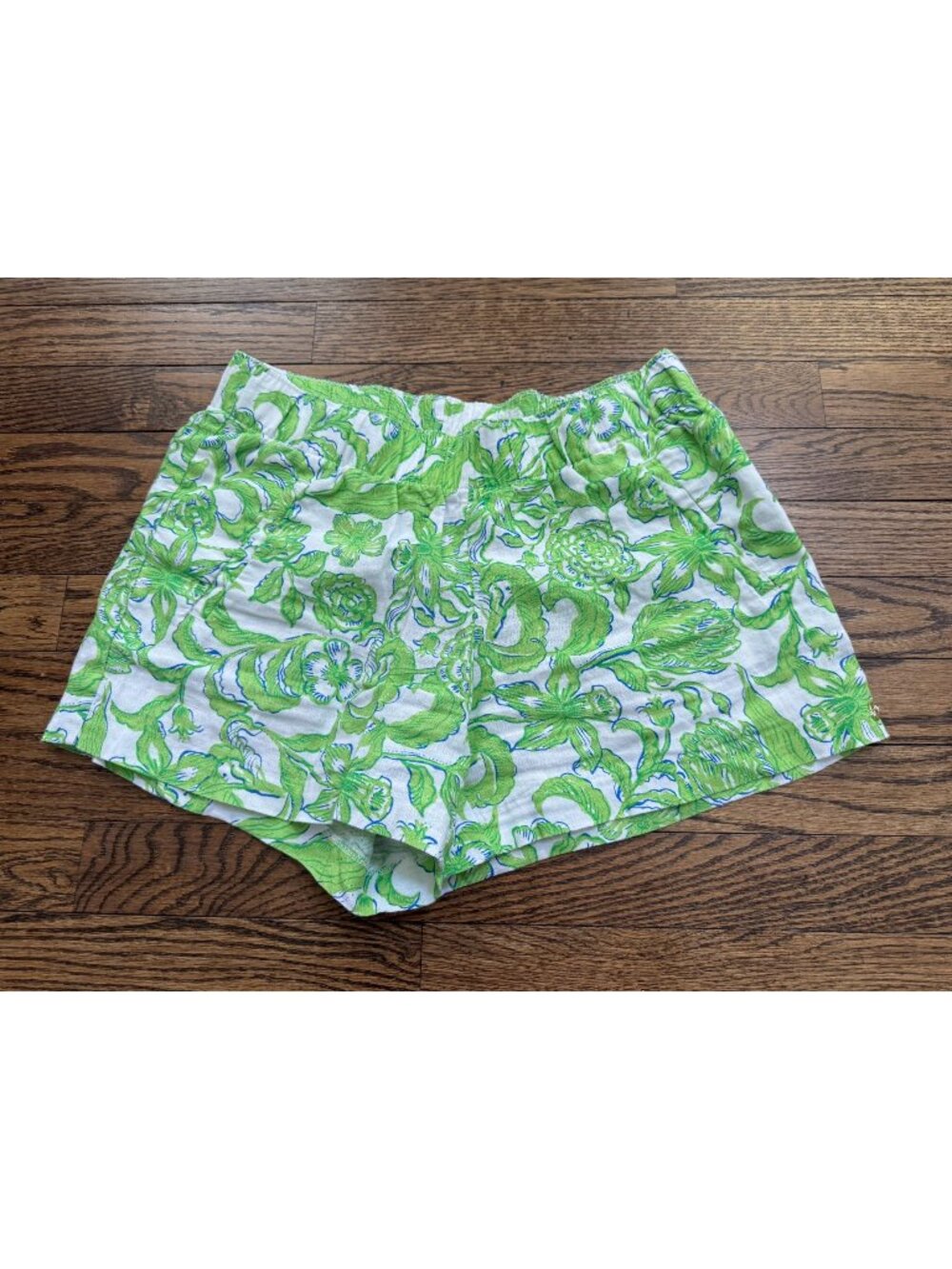 Lilly Pulitzer 4" Lilo Linen Short Daffodil Hill Green Size Small
